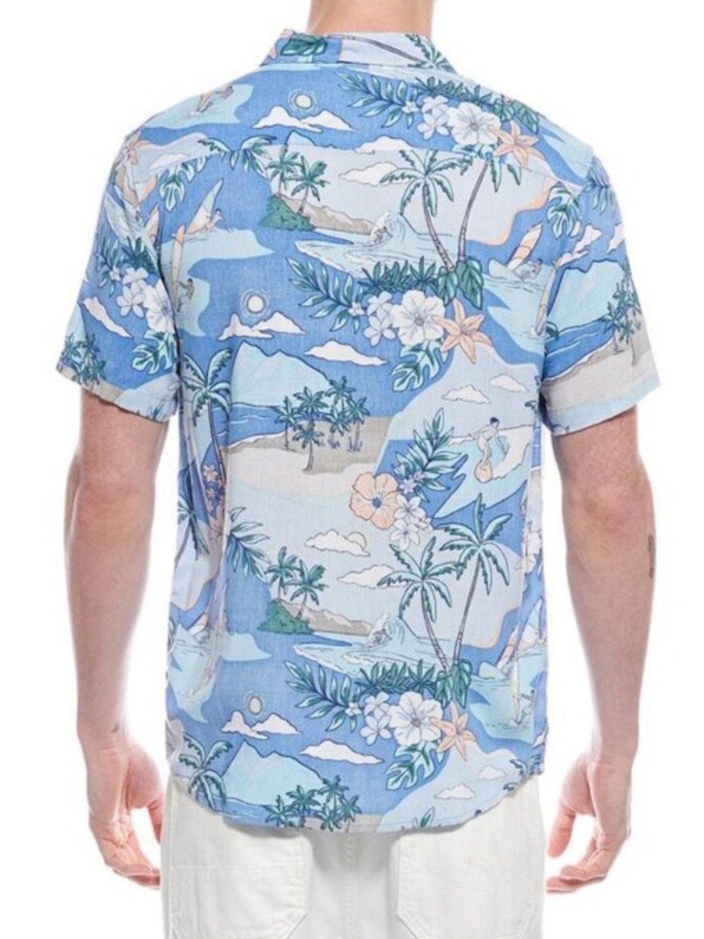 Endless Summer Aloha Paradise Surf Rayon Button Down Shirt XL NWOT - Picture 2 of 8